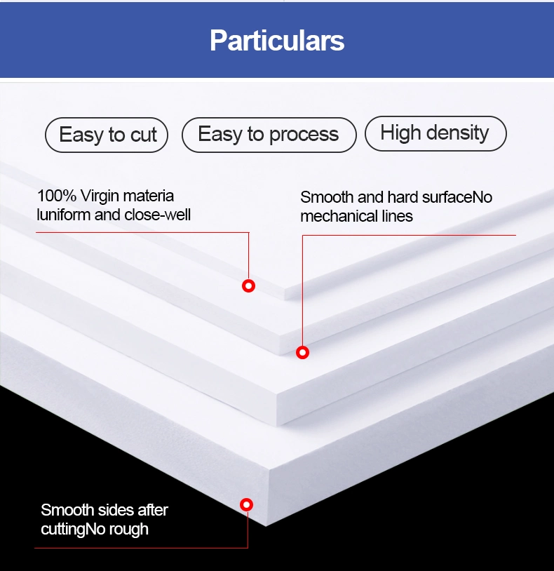 Pure White PVC Foam Board Thickness 17mm 0.5 Density Vietnam Hot Sale Board Hard Surface Board Wardrobe Material