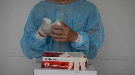 マレーシア価格医療グレードの使い捨てラテックス検査手袋